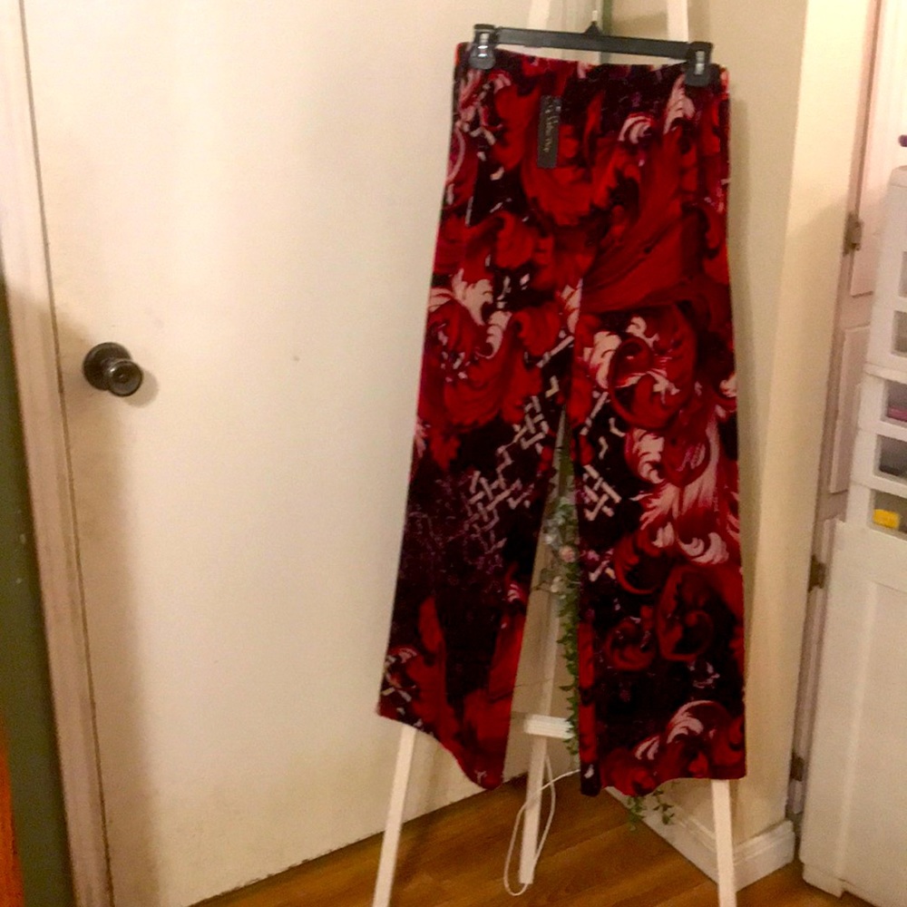 Velvet feeling pants. Holiday inspired